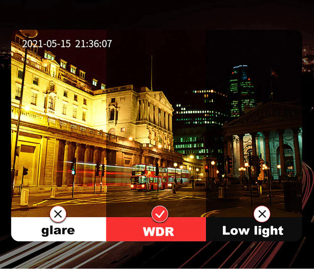 Car Dual-Lens Dash Cam:[HD 1080P][Front/Rear/Inside] Video RecordingCamera G-Sensor